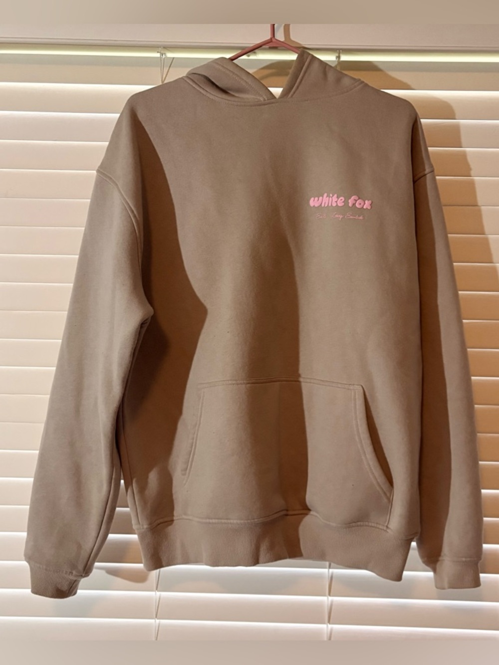 White Fox Mooncake Hoodie | Pink Logo Era 8 Lounge Essentials |